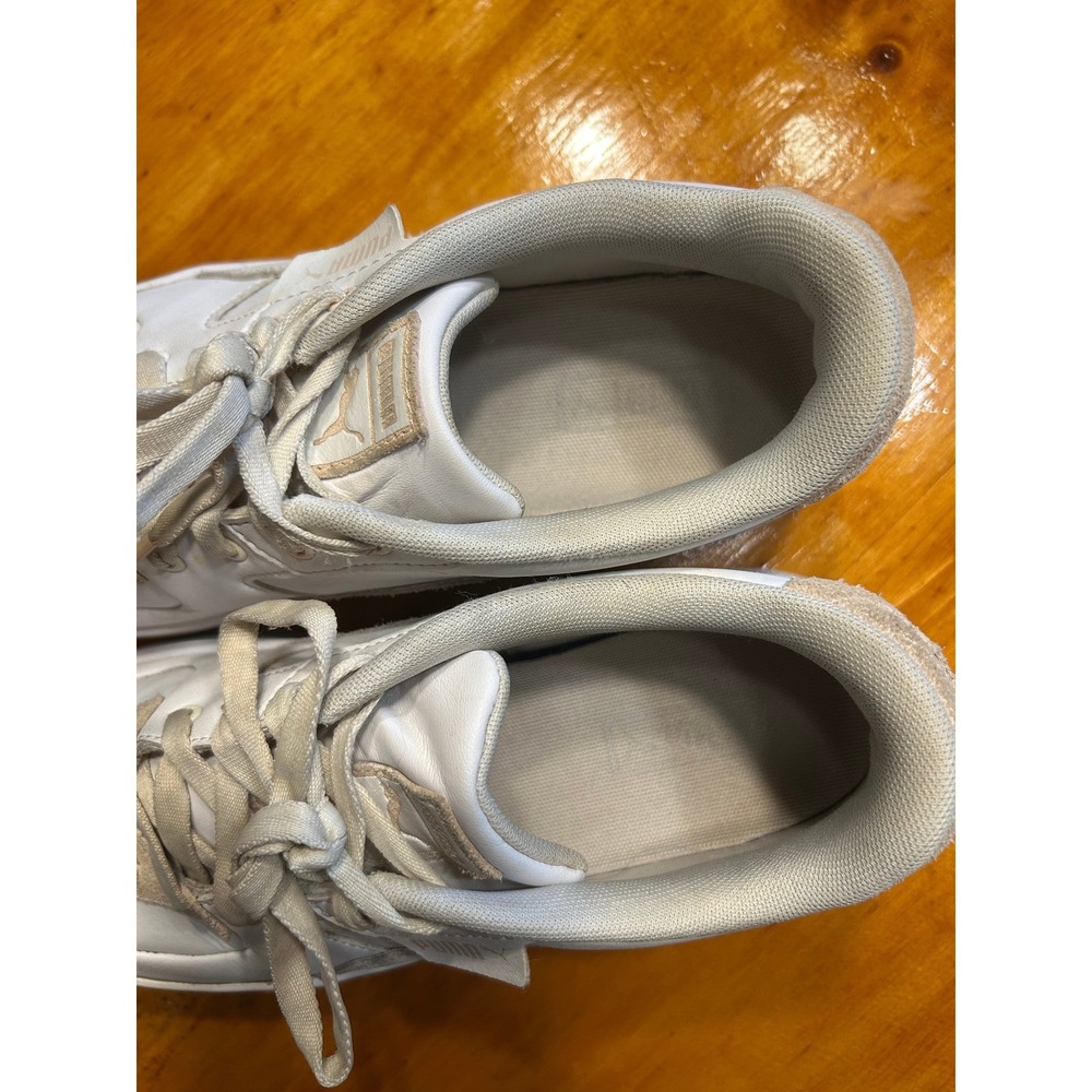 Puma Cali‎ Dream White Oatmeal Leather Platform Sneakers 387459-02 Womens 10 - Picture 9 of 10